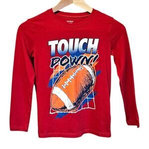 Carter’s Kids Touchdown Football Graphic Long Sleeve Shirt Red Size 8